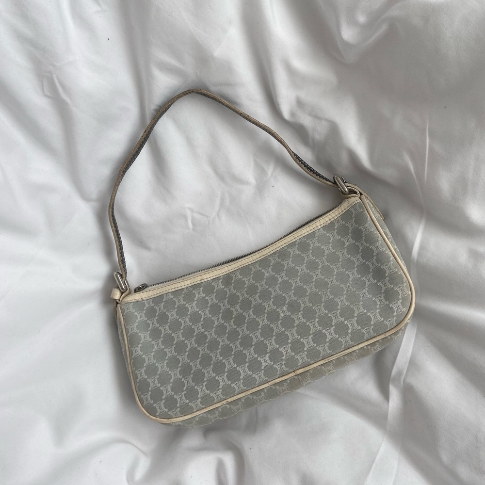 Vintage Celine Macadam Blue Mini Bag